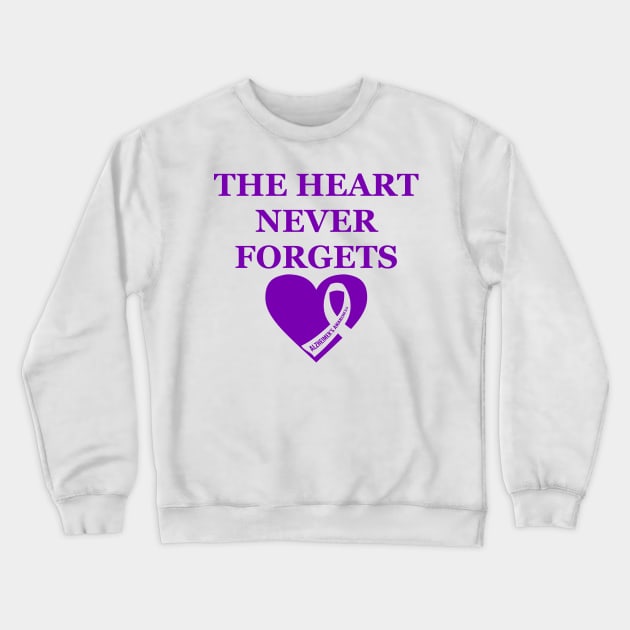 The heart never forgets, Alzheimer’s awareness Crewneck Sweatshirt by anrockhi